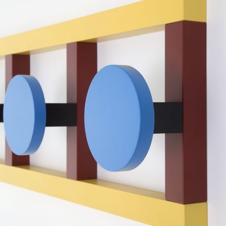 Appendiabiti Hook 3 legno multicolore / By Nathalie du Pasquier - 108 x 24 cm - Legno - raawii