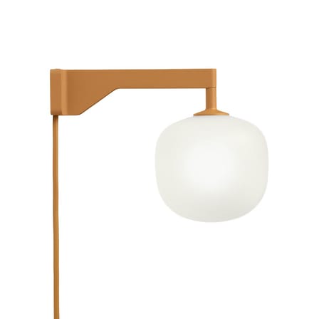Applique avec prise Rime verre orange / Verre soufflé bouche - Muuto