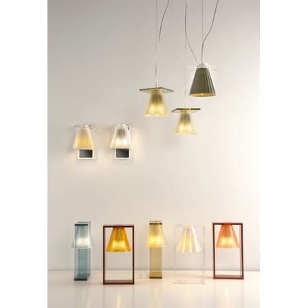Applique Light Air plastique tissu beige / Abat-jour tissu - Kartell