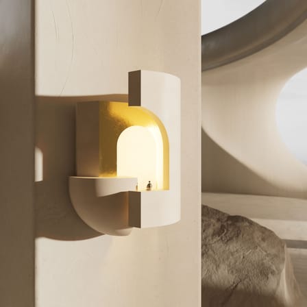 Applique Soul Story 2 / LED - Plâtre & feuille d'or - DCW éditions