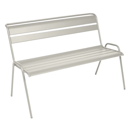 Banc avec dossier Monceau métal gris / 2 à 3 places - L 116 cm - Fermob