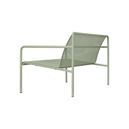 Banc avec dossier Dapple Lounge métal vert / L 131 cm - 2 places - Ferm Living