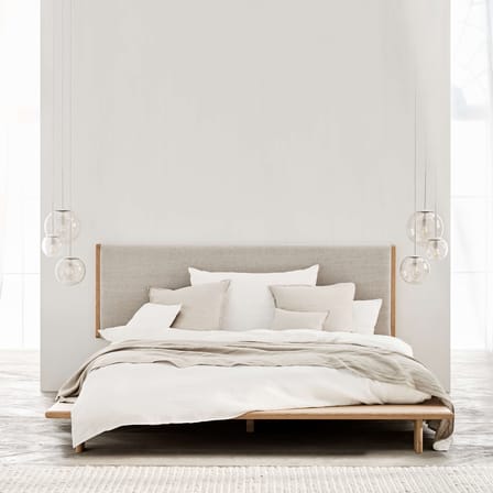 Cadre de lit Haven bois naturel / 186 x 230 cm - Pour matelas 160 x 200 (NON INCLUS) - Bolia