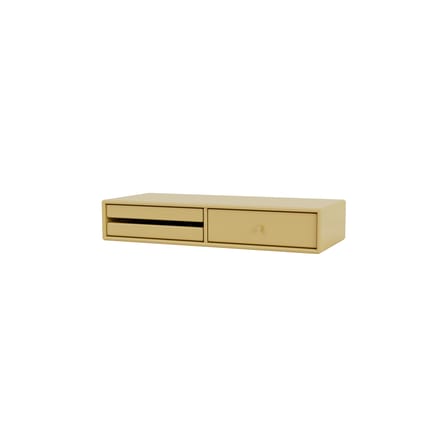 Coiffeuse Makeup bois jaune / Console murale - L 69.6 x P 30 x H 12.6 cm - MONTANA