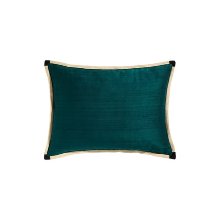 Sequence Cushion textile green / 55 x 40 cm - Silk - Maison Sarah Lavoine
