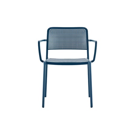 Fauteuil de repas empilable Audrey plastique bleu - Kartell
