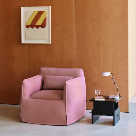 Fauteuil rembourré Mimi tissu rose - Hay