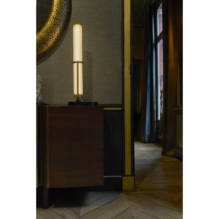 Lampe de table Frechin LED verre blanc / H 65 cm - marbre - DCW éditions