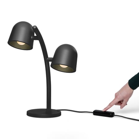 Lampe de table Little Lebow métal gris / 2 spots orientable - Fatboy