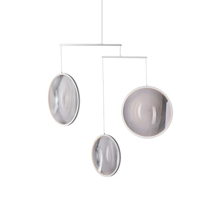 Pendelleuchte Focus X3 metall weiß / LED – L 99 x H 103 cm - DCW éditions