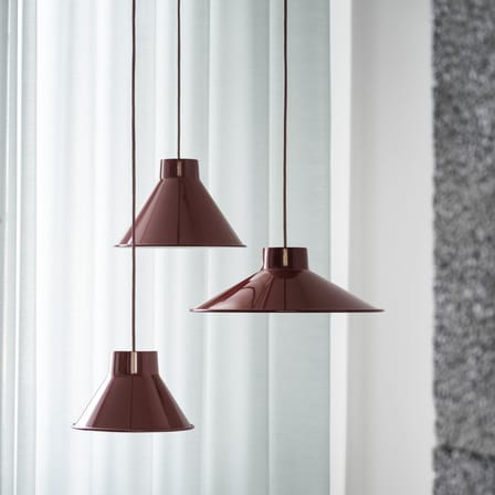 Pendelleuchte Top metall rot / Ø 21 x H 13 cm - Stahl - Muuto