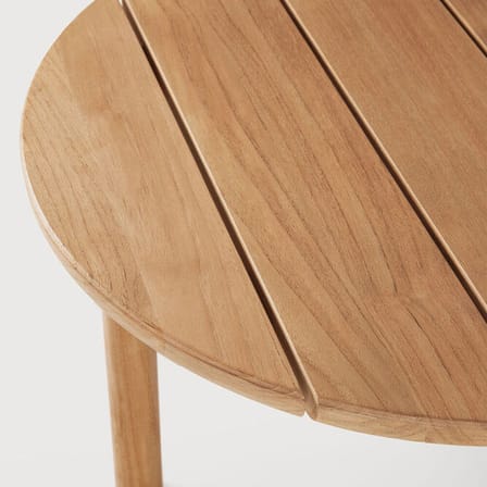 Table basse Quatro Outdoor bois naturel / Ø 95 x H 35 cm - Teck - Ethnicraft