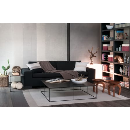 Table basse Slim Irony métal noir / 124 x 124 x H 34 cm - Zeus