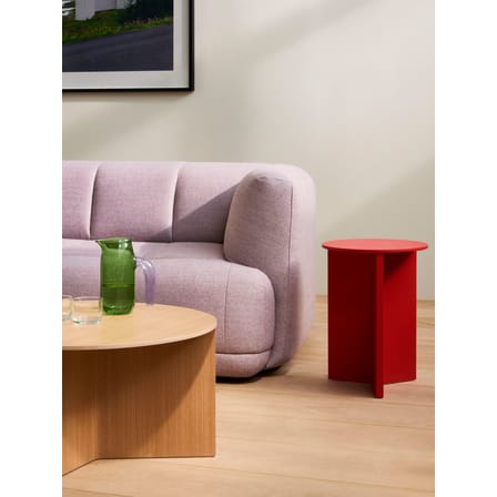 Table basse Slit Wood bois naturel / XL - Ø 65 x H 35,5 cm / Bois - Hay