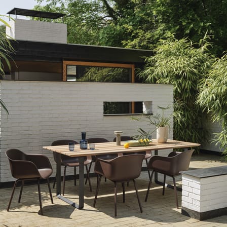 Table rectangulaire 70/70 OUTDOOR bois naturel / 225 x 90 cm - Muuto