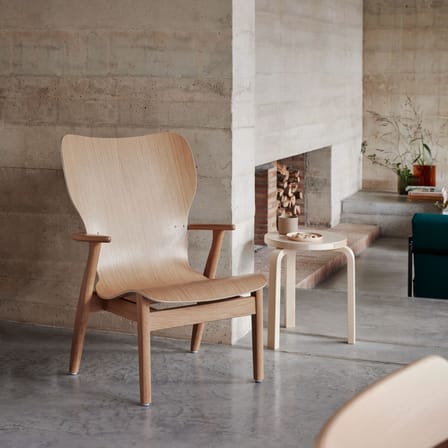 Tabouret empilable 60 bois naturel / Alvar Aalto, 1933 - 3 pieds - ARTEK