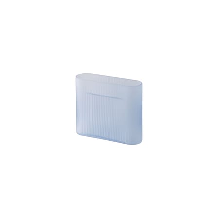 Vase Ridge verre bleu / L 20 x H 16,5 cm - Muuto
