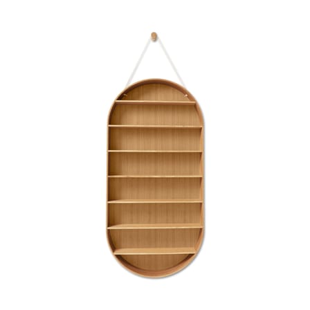Étagère Oval Dorm bois naturel / Vitrine - L 54 x P 7 x H 110 cm - Ferm Living