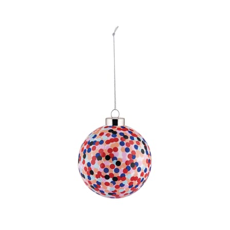 Boule de Noël Proust 2 verre rouge Ø 9 cm / By Alessandro Mendini - Decoré à la main - Alessi