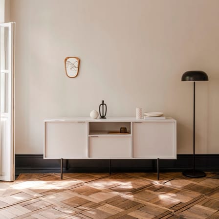 Buffet Bau bois gris / L 180 x H 79 cm - NOO.MA