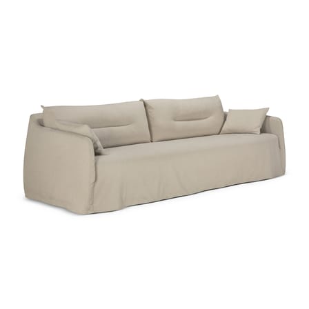 Canapé droit Weave tissu blanc / 3 places - L 244 cm - Ethnicraft