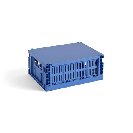 Coperchio  metallo blu / Per cesto Colour Crate Medium 26,5 x 34,5 cm - Hay