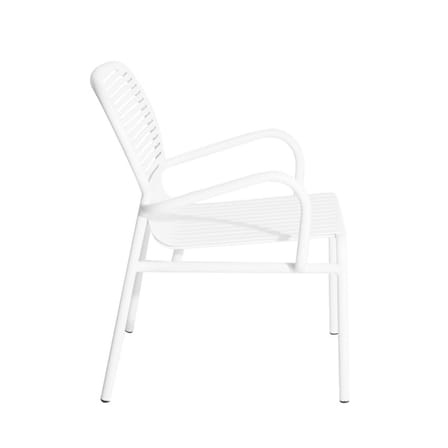 Fauteuil bas Week-end métal blanc / Aluminium - Petite Friture