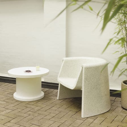Fauteuil Bit plastique blanc / Recyclé - Normann Copenhagen