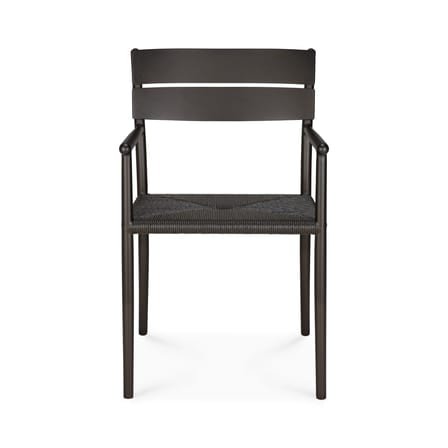 Fauteuil de repas Elin métal marron / Assise corde - Ethnicraft