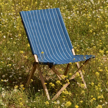 Fauteuil pliant Outdoor Market tissu bleu / Jasper Morrison - Hay