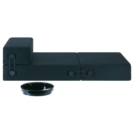 Chauffeuse convertible Trix tissu noir / Lit d'appoint - Kartell