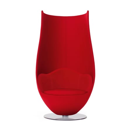 Fauteuil pivotant Tulip tissu rouge / Marcel Wanders, 2010 - H 163 cm - Cappellini