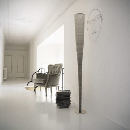 Mite LED Floor lamp plastic material black H 185 cm - Foscarini