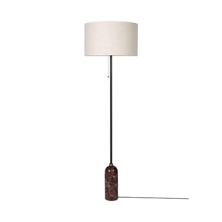 Lampada a stelo Gravity marmo rosso / Ø 50 x H 168 cm - Gubi