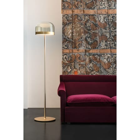 Lampadaire Equatore Small métal verre or / LED - H 135 cm - Fontana Arte