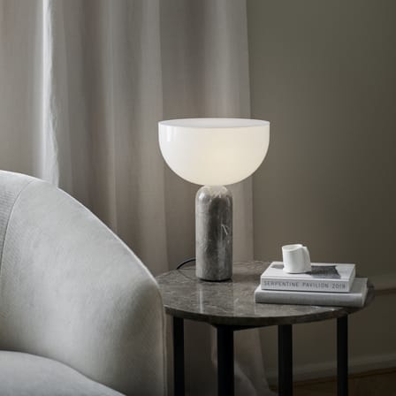 Lampe de table Kizu Small marbre gris / Base marbre - H 35 cm - NEW WORKS
