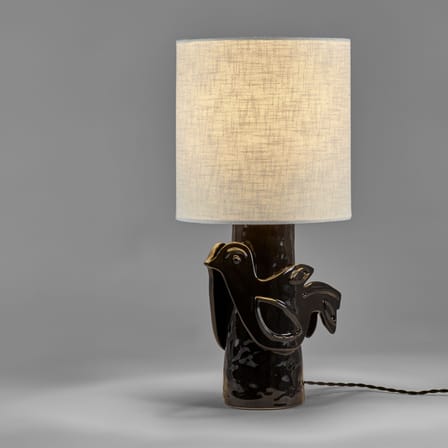 Lampe de table Paloma céramique noir / H 52 cm - Serax