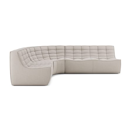 N701 Sofa UK Version textile beige / UK Version - 90° rounded corner Unit - L 120 cm - Ethnicraft