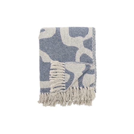 Plaid Salobre bleu / 160 x 130 cm - Coton recyclé - Bloomingville