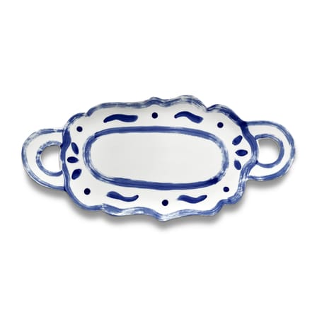 Plat de service The Line-up céramique bleu / Ovale - 53 x 24.5 cm - Serax
