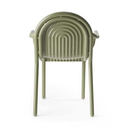 Stapelbarer Sessel Groove metall grün - Tom Dixon