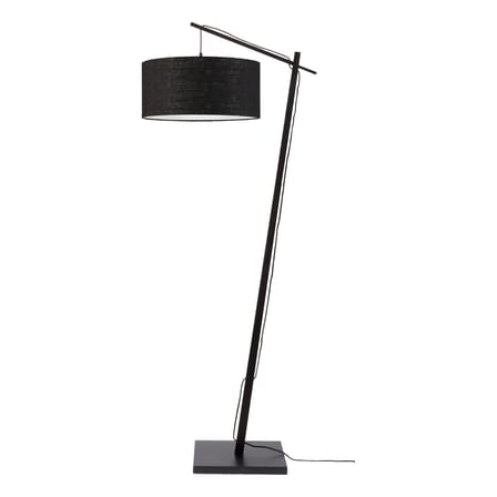 Stehleuchte Andes textil holz schwarz / Leinen & Bambus - H 176 cm - GOOD&MOJO
