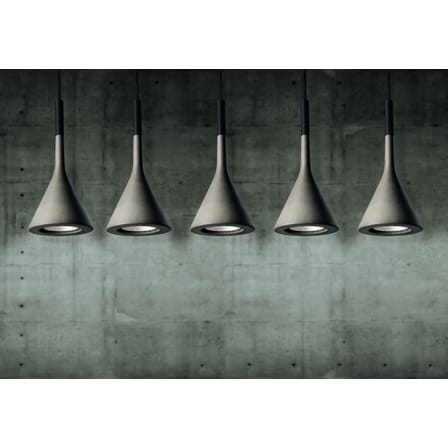 Suspension Aplomb  / Ciment - Ø 17 cm x H 36 cm / Câble 3,5 mètres - Foscarini