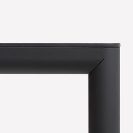 Table rectangulaire Piave noir / 160 x 90 cm - Stratifié texturé - NARDI