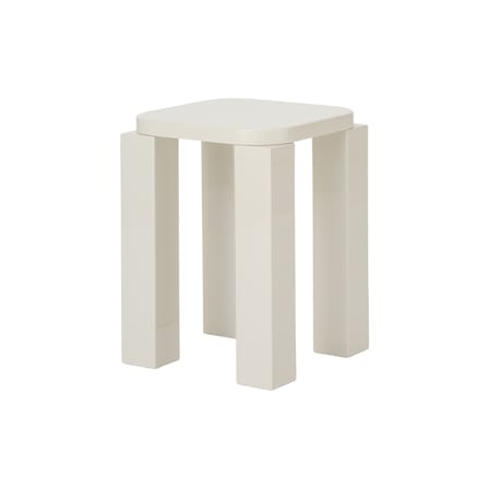 Tabouret Atlas bois blanc / Carré - NEW WORKS