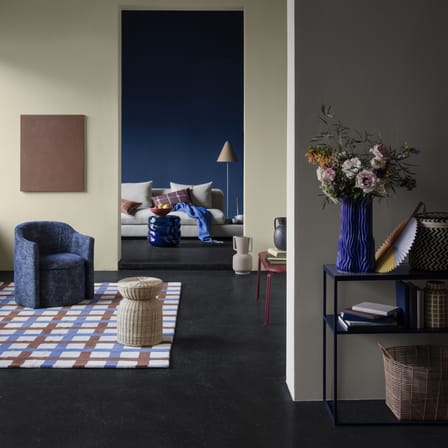 Vasen Magny keramik blau / H 43 cm - BROSTE COPENHAGEN