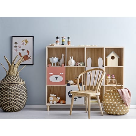 Bibliothèque Animaux bois multicolore / 3 tiroirs - L 107 x H 94 cm - Bloomingville