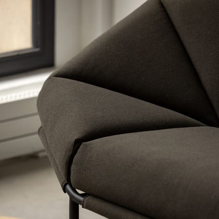 Canapé droit Atlas tissu vert / L 203 cm - KANN DESIGN