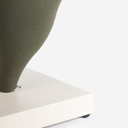 Chaise rembourrée Gelato tissu vert - Moustache