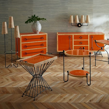 Commode Wellington bois orange / L 91 x H 86 cm - Jonathan Adler